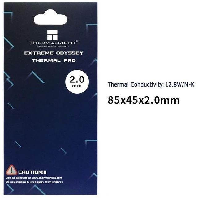 Alt view image 3 of 7 - Thermalright Extreme Odyssey Thermal Pad 12.8 W/mK Non Conductive Heat Resistance High Temperature Resistance Silicone Thermal Pads for Laptop Heatsink/GPU/CPU/LED Cooler 85x45x2.0mm