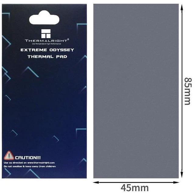 Alt view image 4 of 7 - Thermalright Extreme Odyssey Thermal Pad 12.8 W/mK Non Conductive Heat Resistance High Temperature Resistance Silicone Thermal Pads for Laptop Heatsink/GPU/CPU/LED Cooler 85x45x2.0mm