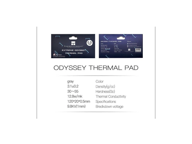 Alt view image 5 of 7 - Thermalright Extreme Odyssey Thermal Pad 12.8 W/mK Non Conductive Heat Resistance High Temperature Resistance Suitable for Desktop Laptop Heatsink/GPU/CPU/LED Cooler 120x120x0.5mm