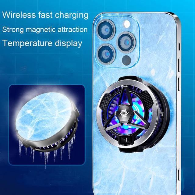 Phone Cooler Black Shark Magnetic Cooler, iPhone 11 12 13 14 Series MagSafe  Compatible, Cell Phone Cooling Fan Portable Phone Radiator Cooling Fan,  Gaming Semiconductor Cooling for Android/Tablet/iPad 