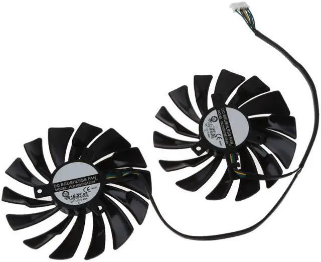 Alt view image 6 of 7 - 2pcs 95MM PLD10010S12HH 6Pin Graphics Video Card Cooler VGA Fan For MSI GTX970 GeForce GTX 970 GAMING Dual Fans Twin Cooling Fan
