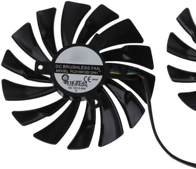 Alt view image 4 of 7 - 2pcs 95MM PLD10010S12HH 6Pin Graphics Video Card Cooler VGA Fan For MSI GTX970 GeForce GTX 970 GAMING Dual Fans Twin Cooling Fan
