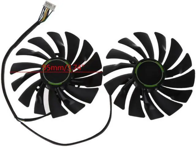 Alt view image 7 of 7 - 2pcs 95MM PLD10010S12HH 6Pin Graphics Video Card Cooler VGA Fan For MSI GTX970 GeForce GTX 970 GAMING Dual Fans Twin Cooling Fan
