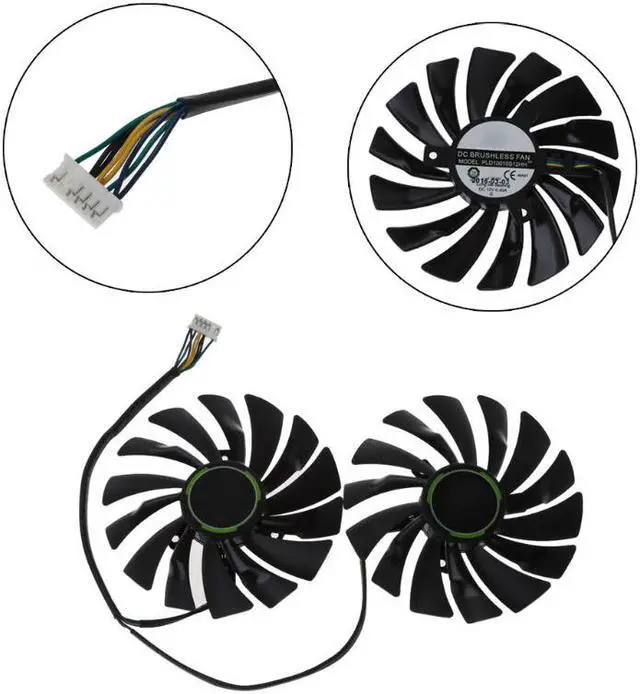 Alt view image 3 of 7 - 2pcs 95MM PLD10010S12HH 6Pin Graphics Video Card Cooler VGA Fan For MSI GTX970 GeForce GTX 970 GAMING Dual Fans Twin Cooling Fan