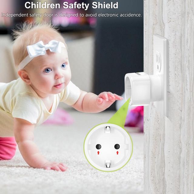 Alt view image 5 of 7 - Europe to US Plug Adapter, [2 Packs] LENCENT European to USA Adapter, American Outlet Plug Adapter, EU to US Adapter, Europe to USA Travel Plug Converter