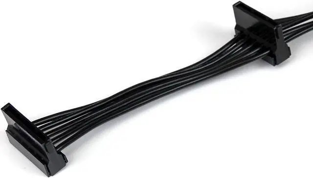 Alt view image 2 of 3 - 15.7 in (400 mm) SATA Power Splitter Adapter Cable - M/F - 4x Serial ATA Power Cable Splitter (PYO4SATA), Black