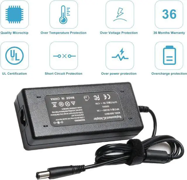 Alt view image 5 of 6 - 90W?AC?Adapter?Power?Supply?Cord?Laptop?Charger?for?HP?Pavilion?Dv4?Dv6?Dv7?G50?G60?G60T?G61?G62?G72?2000;?EliteBook?2540p?2560p?2570p?2730p?2740p?CQ40?CQ45?Cq50?Cq57?Cq58?Cq60?Cq61?Cq62