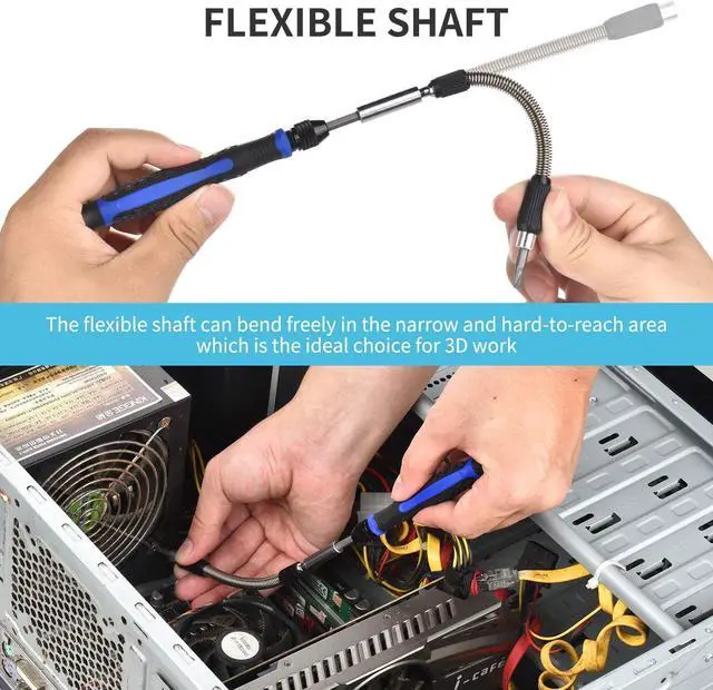 Alt view image 3 of 6 - Professional Computer Repair kit, Precision Eectronic Screwdriver Set, with 112 Magnetic Bit, Suitable for Phone, iPhone, PC, MacBook, Laptop, PS4, Xbox Repair of Small Technical Tools