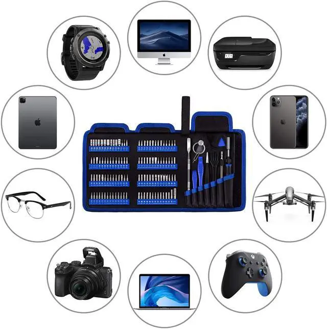 Alt view image 6 of 6 - Professional Computer Repair kit, Precision Eectronic Screwdriver Set, with 112 Magnetic Bit, Suitable for Phone, iPhone, PC, MacBook, Laptop, PS4, Xbox Repair of Small Technical Tools