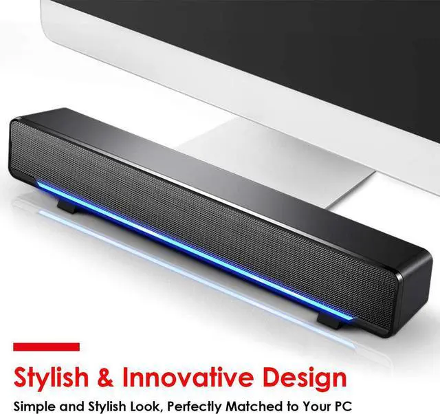 Alt view image 2 of 4 - MARBOO USB Computer Speakers/Wired Speaker & Soundbar for Laptop Speaker, PC Speaker, and Desktop, Sound for Monitor Auxiliary/Auxiliary Speaker, and External Speakers for Laptops