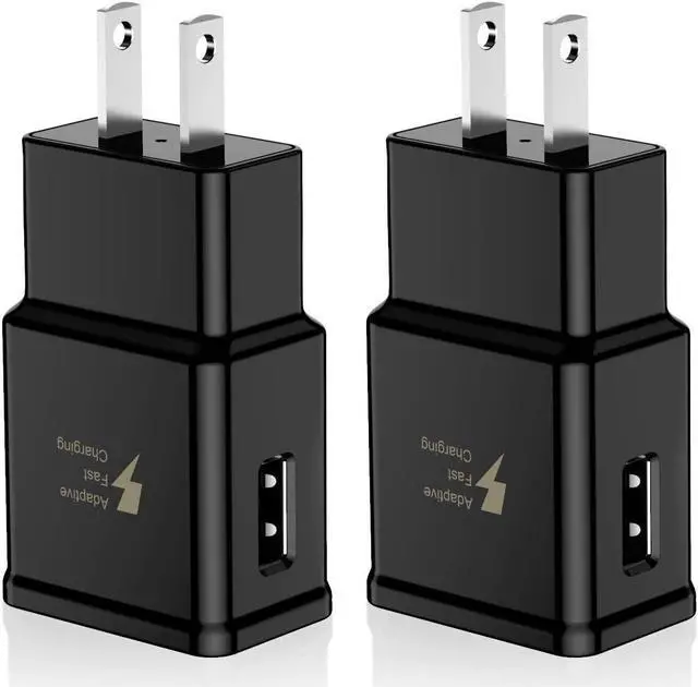 Main image of Adaptive Fast Charging Wall Charger Adapter Compatible Samsung Galaxy S6 S7 S8 S9 S10 / Edge/Plus/Active Note 5Note 8 Note 9LG G5 G6 G7 V20 V30 ThinQ Plus EP-TA20JBE Quick Charge (2 Pack)