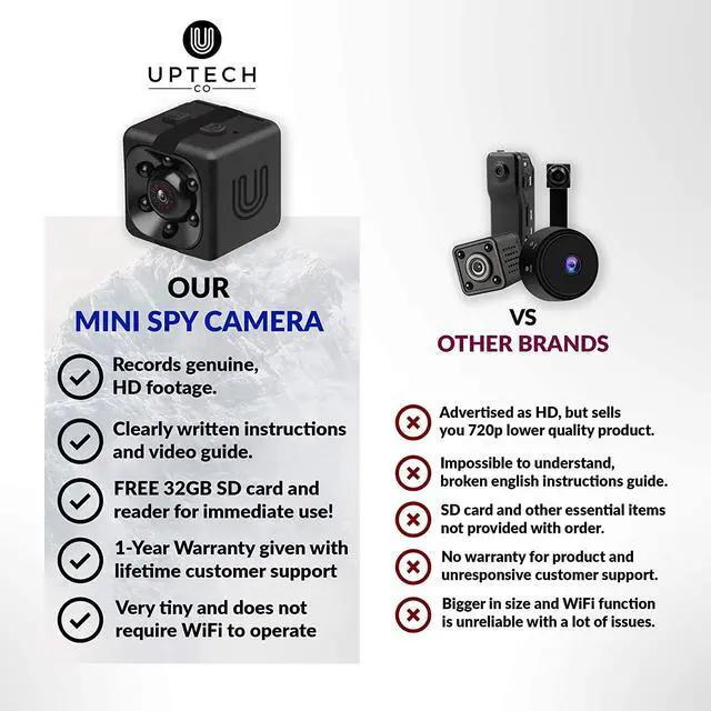 Alt view image 2 of 5 - Small Hidden Mini Spy Camera - Secret Tiny Spy Cam for Home or Car with Motion Detection, Night Vision, Video, Micro Security Nanny Cameras and Hidden Cameras, Camaras Espias, No Wireless WiFi Needed