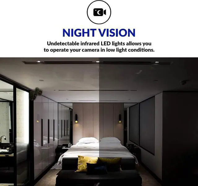 Alt view image 4 of 5 - Small Hidden Mini Spy Camera - Secret Tiny Spy Cam for Home or Car with Motion Detection, Night Vision, Video, Micro Security Nanny Cameras and Hidden Cameras, Camaras Espias, No Wireless WiFi Needed