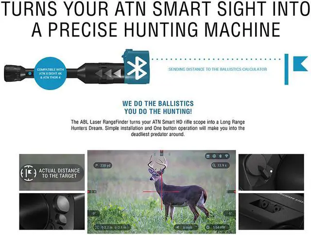 Alt view image 10 of 13 - ATN Auxiliary Ballistic Laser 1500 Rangefinder, fits Smart HD Riflescopes