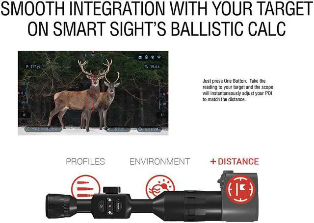 Alt view image 8 of 13 - ATN Auxiliary Ballistic Laser 1500 Rangefinder, fits Smart HD Riflescopes