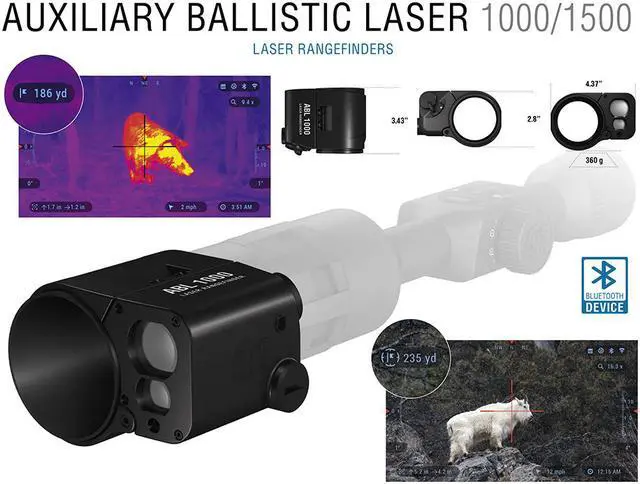 Alt view image 12 of 13 - ATN Auxiliary Ballistic Laser 1500 Rangefinder, fits Smart HD Riflescopes