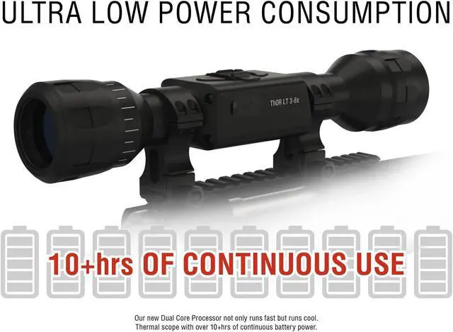 Alt view image 3 of 7 - ATN THOR LT 320 2-4X Ultra Light Thermal Rifle Scope New Sensor