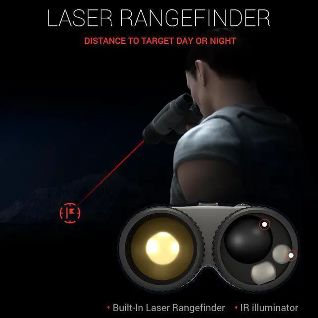 Alt view image 4 of 5 - ATN BINOX 4T 640 1-10x Smart HD Thermal Binoculars w/ Laser Rangefinder