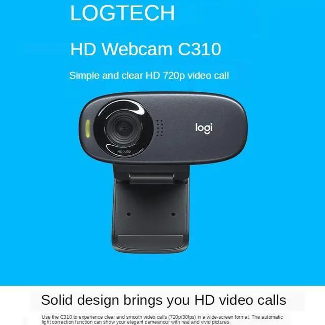 Alt view image 4 of 7 - Logitech C310 HD webcam 720P video calls with microphone-Black-USB 2.0