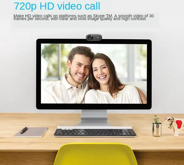 Alt view image 6 of 7 - Logitech C310 HD webcam 720P video calls with microphone-Black-USB 2.0