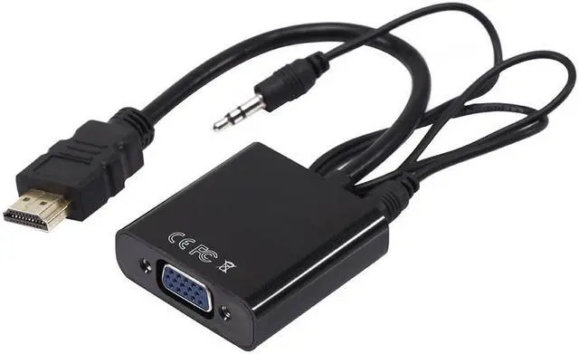 Alt view image 3 of 3 - Omni Gear HDMI-VGA-ADT-MF-BK HDMI to VGA with Audio Converter