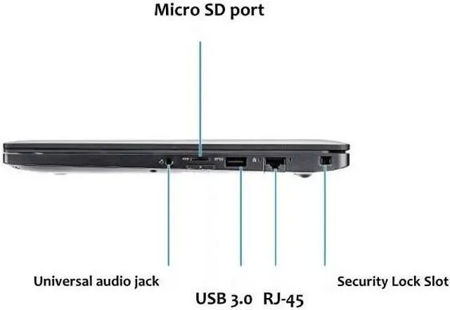 Alt view image 4 of 5 - DELL Latitude 7480 14in Laptop Intel Core i5-6200U 2.3GHZ 16GB DDR4, 512GB SSD, Webcam, Windows 10 Pro