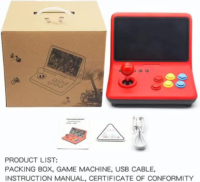 Alt view image 5 of 5 - A12 Arcade Joystick Retro Portable Game Console 9-in 64GB