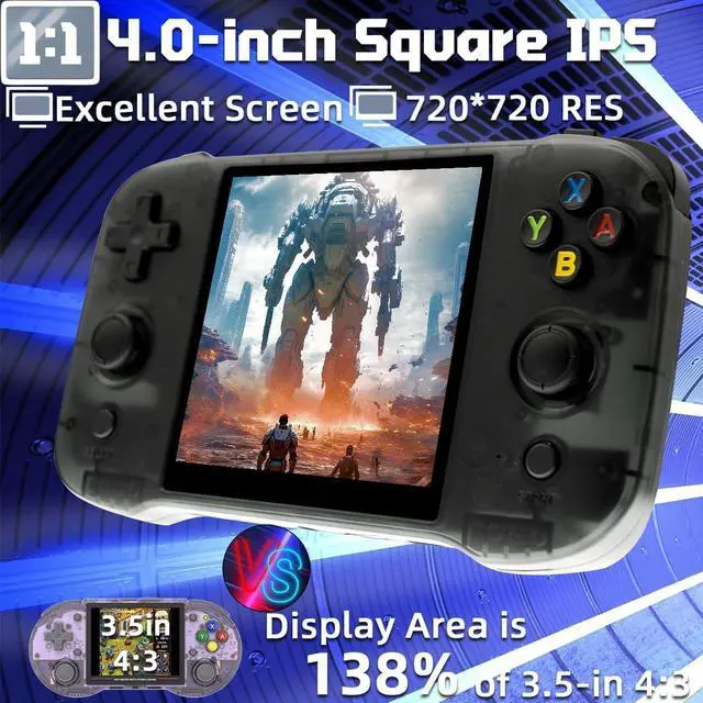 Alt view image 3 of 5 - R46S Handheld Game Console 4 inch 64GB (Black)
