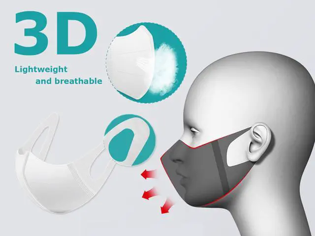 Alt view image 2 of 7 - 50 Pcs Wide Earband Face Masks Summer Thin breathable Protective Mask