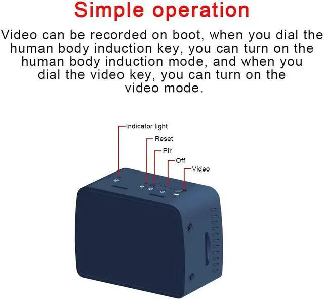 Alt view image 2 of 5 - 2019 new  1080P HD Mini Camera Motion Detection PIR Camera Night Vision DVR Camcorder Sport DV Video Small Cam Standby 30 Days