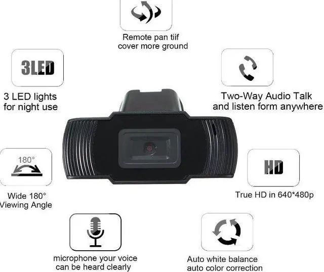 Alt view image 4 of 5 - 1080P HD 12MP Computer Camera USB Web Camera Webcams Built-In Sound-absorbing Microphone support 1080P for PC Computer