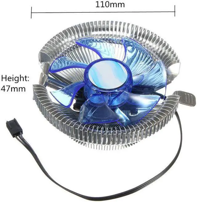 Alt view image 3 of 5 - LED CPU Cooler Cooling Fan Heatsink Pro for Intel LGA775 1155/1156 AMD754/939/940/AM2/AM2+ AM3 for PC Computer Desktop