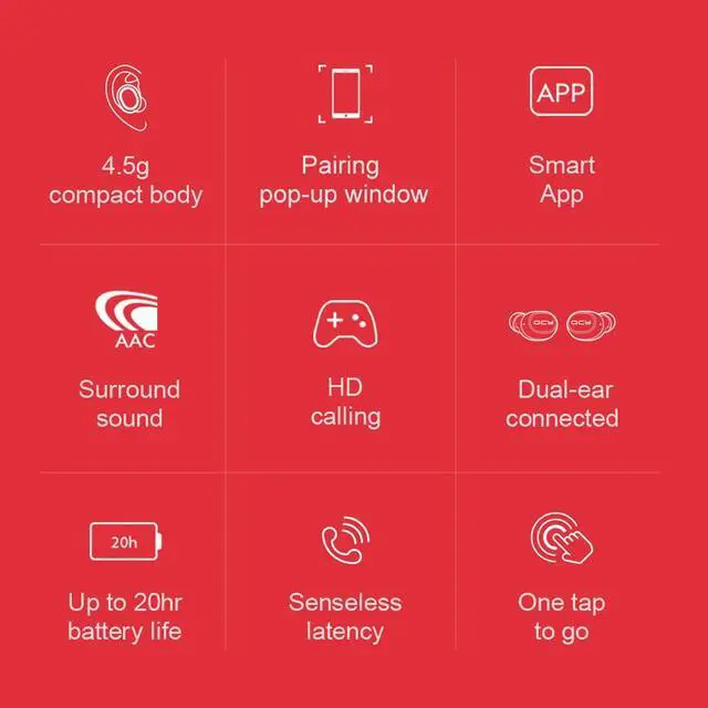 Alt view image 5 of 7 - QCY M10 TWS Wireless Earbuds bluetooth Earphone HiFi AAC HD Calling Low Latency Gaming Headphone Smart Headset from Xiaomi Eco-System