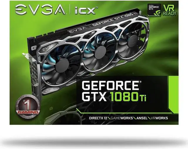 Alt view image 6 of 6 - EVGA GeForce GTX 1080 Ti FTW3 Gaming, 11GB GDDR5X, iCX Technology - 9 Thermal Sensors & RGB LED G/P/M, 3X Async Fan Control, Optimized Airflow Design Graphics Card 11G-P4-6696-KR