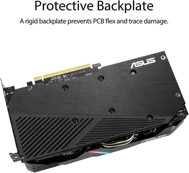 Alt view image 5 of 6 - ASUS AMD Dual Radeon RX 5500 XT EVO OC Edition Gaming Graphics Card (PCIe 4.0, 4GB GDDR6 Memory, HDMI, DisplayPort, Full HD Gaming, Axial-tech Fan Design, Auto-Extreme, Metal Backplate)