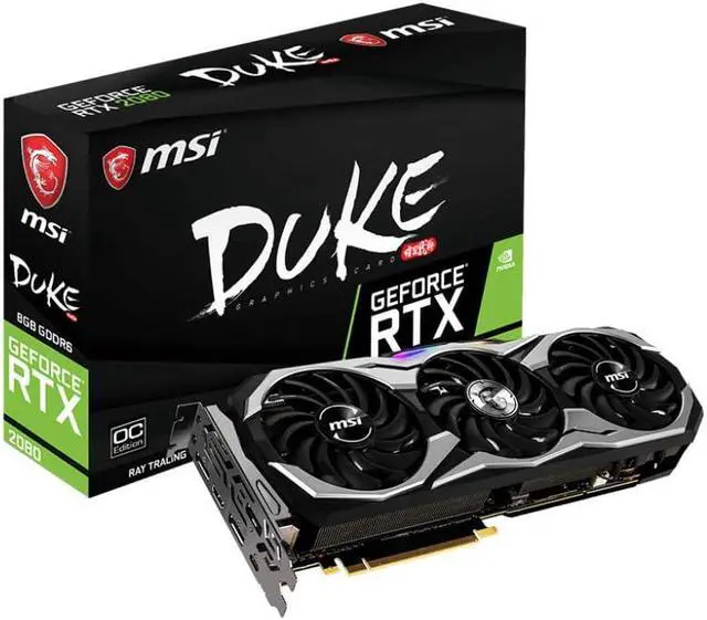 Main image of MSI Gaming GeForce RTX 2080 8GB GDRR6 256-bit VR Ready Graphics Card (RTX 2080 DUKE 8G OC)