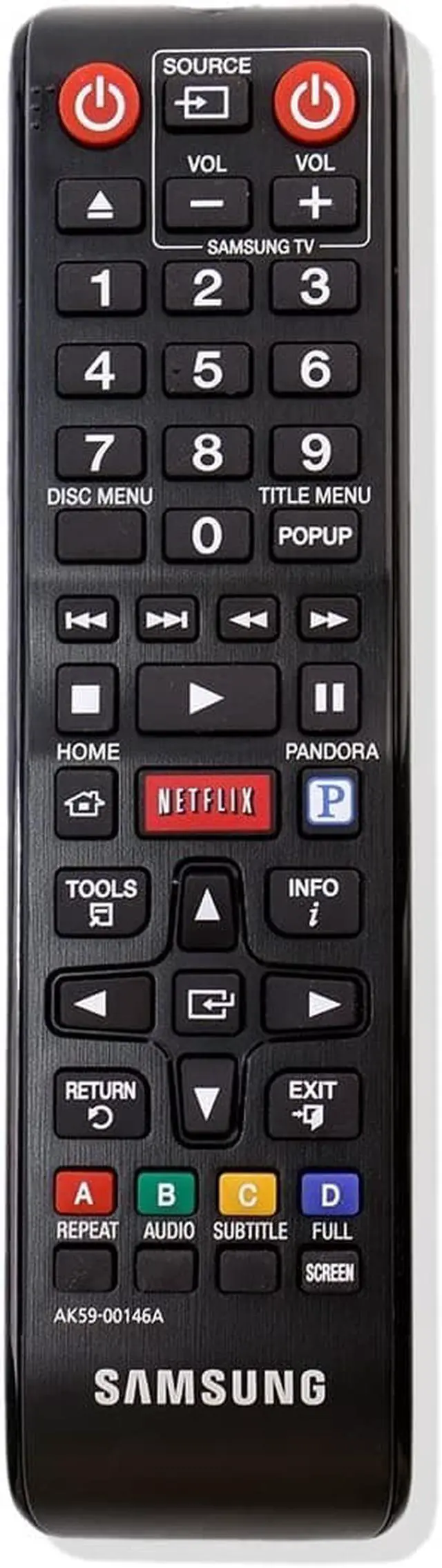 Alt view image 4 of 7 - AK59-00146A Replace Remote for Samsung BLU-RAY Player BDE5300 BDE5300/ZA BDE5400 BDE5400/ZA BDEM53 BDE5900 BD-EM53/ZA BDEM53C BD-EM53C BD-EM59C BD-EM59C/ZA BD-ES6000 BDE5400/ZA