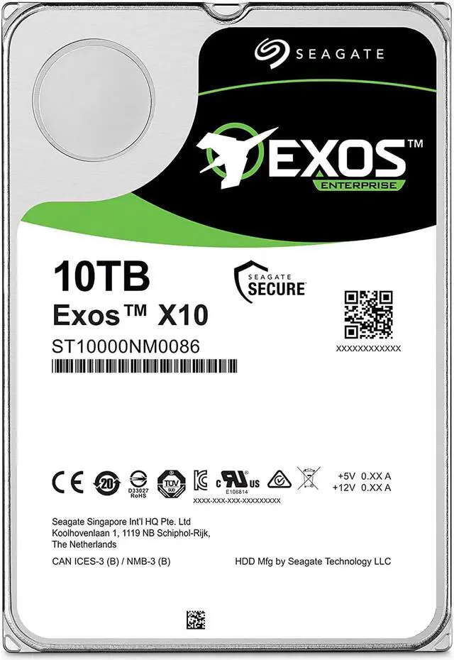 Alt view image 2 of 6 - Seagate Enterprise Capacity 3.5 HDD 10TB (Helium) 7200RPM SATA 6Gb/s 256 MB Cache Internal Bare Drive (ST10000NM0016)