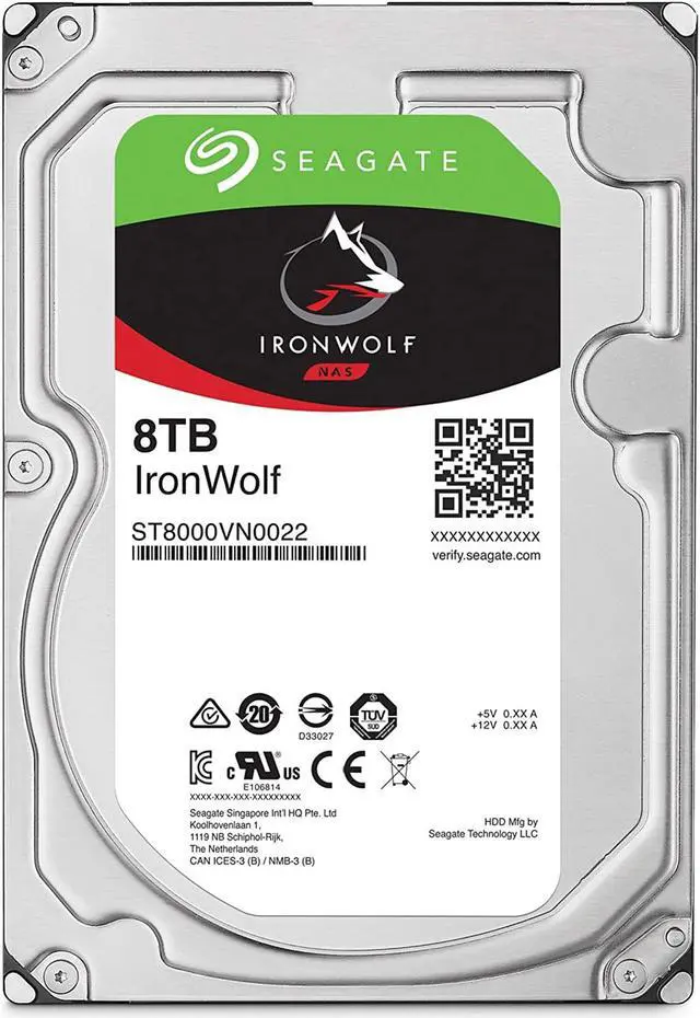 Alt view image 2 of 7 - Seagate IronWolf 8TB NAS Internal Hard Drive HDD – CMR 3.5 Inch SATA 6Gb/s 7200 RPM 256MB Cache for RAID Network Attached Storage – Frustration Free Packaging (ST8000VN004) (ST8000VNZ04/N004)
