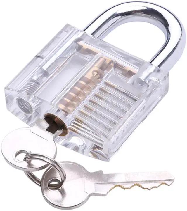 Alt view image 3 of 7 - 6 in 1 Folding Locksmith Tools Pocket Locksmith Set with Transparent Padlock Tool