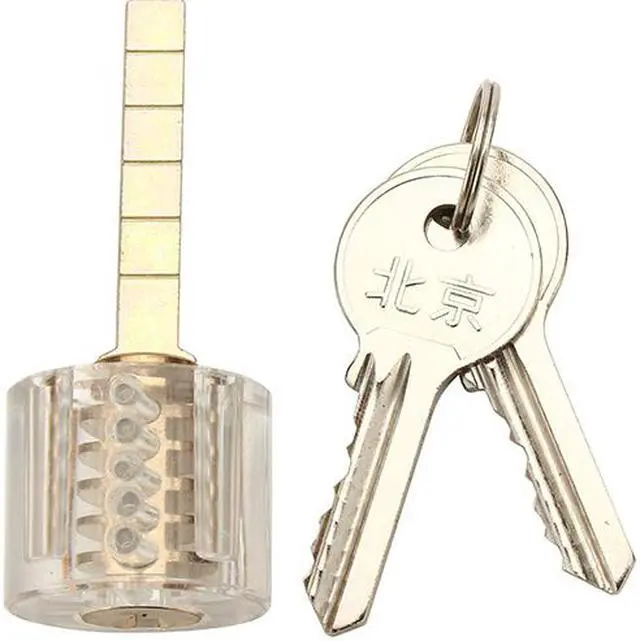 Alt view image 5 of 7 - 6Pcs Transparent Practice Padlocks Kit Locksmith Practice Training Skill Set - OEM