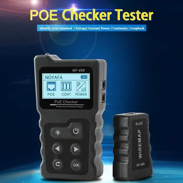 Main image of Digital Ethernet CAT5 CAT6 LAN Network Cable PoE Switch Tester Detector LCD Display Network Cable Tester Network Tools