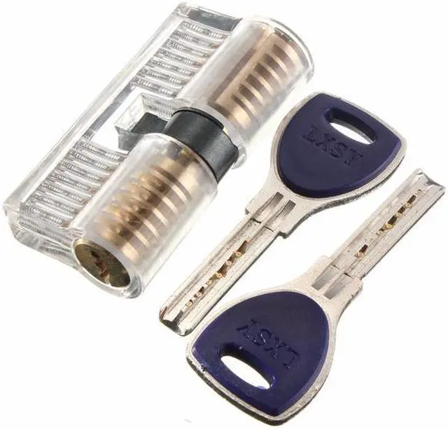 Alt view image 6 of 7 - 6Pcs Transparent Practice Padlocks Kit Locksmith Practice Training Skill Set - OEM