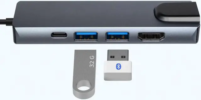 Alt view image 4 of 7 - Mirascreen Multifunctional Expansion Dock USB-C Hub Docking Station Adapter With USB 3.0 / 4K HDMI HD Display /RJ45 Gigabit Ethernet /PD Charging SD &TF Card Readers TC15