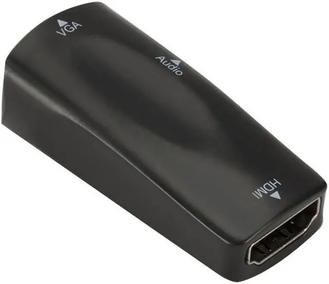 Alt view image 4 of 7 - FHD 1080P HDMI Female to VGA Female Mini Adapter with Audio Cable HDMI to VGA Converter for PC Laptop Computer Display Projector Black