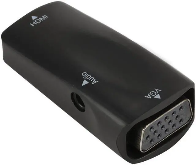 Main image of FHD 1080P HDMI Female to VGA Female Mini Adapter with Audio Cable HDMI to VGA Converter for PC Laptop Computer Display Projector Black
