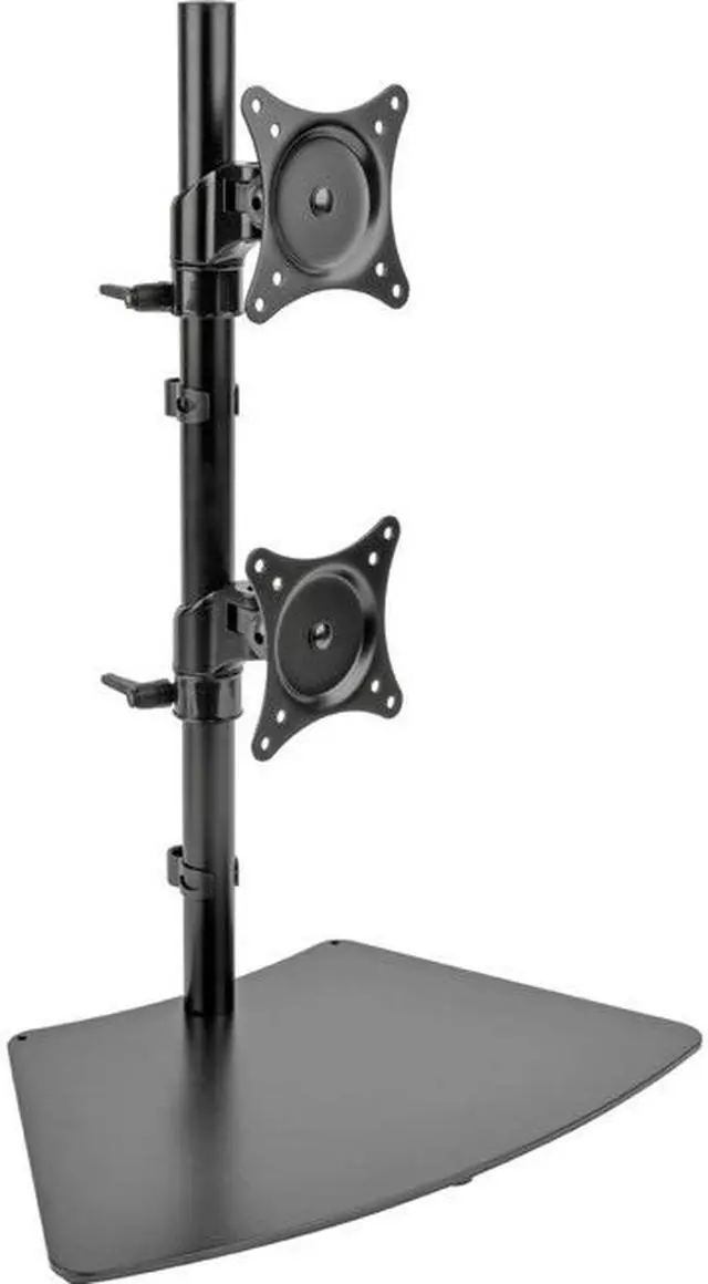 Alt view image 2 of 20 - Tripp Lite Dual Vertical Flat-Screen Desk Stand/Clamp Mount, 15" to 27" Displays