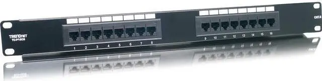 Alt view image 14 of 18 - TRENDnet TC-P16C6 16-Port Cat.6 Patch Panel
