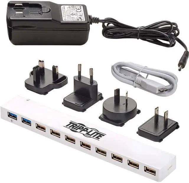 Alt view image 7 of 16 - Tripp Lite U360-010C-2X3 10-Port USB 3.0 / USB 2.0 Combo Hub