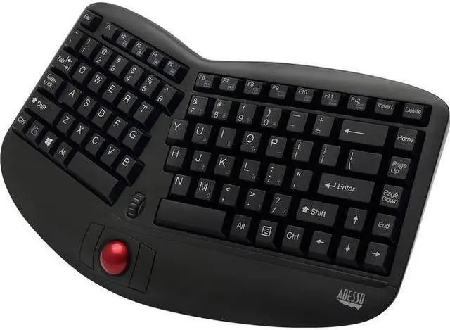 Alt view image 3 of 18 - ADESSO Tru-Form Media 3150 WKB-3150UB Black USB RF Wireless Ergonomic Keyboard